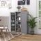 Costway 41" Farmhouse Kitchen Pantry Storage Cabinet withDoors Adjustable Shelves Gray/White